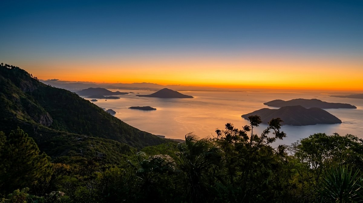 Atardecer en el Golfo de Fonseca